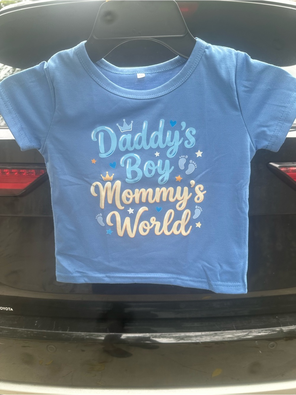 Daddy's Boy Mommy's World Blue Toddler Tee